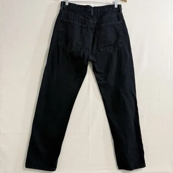 AGOLDE 90's High Rise Straight Black Jeans Womens Size 29 X 29 - Picture 2 of 12